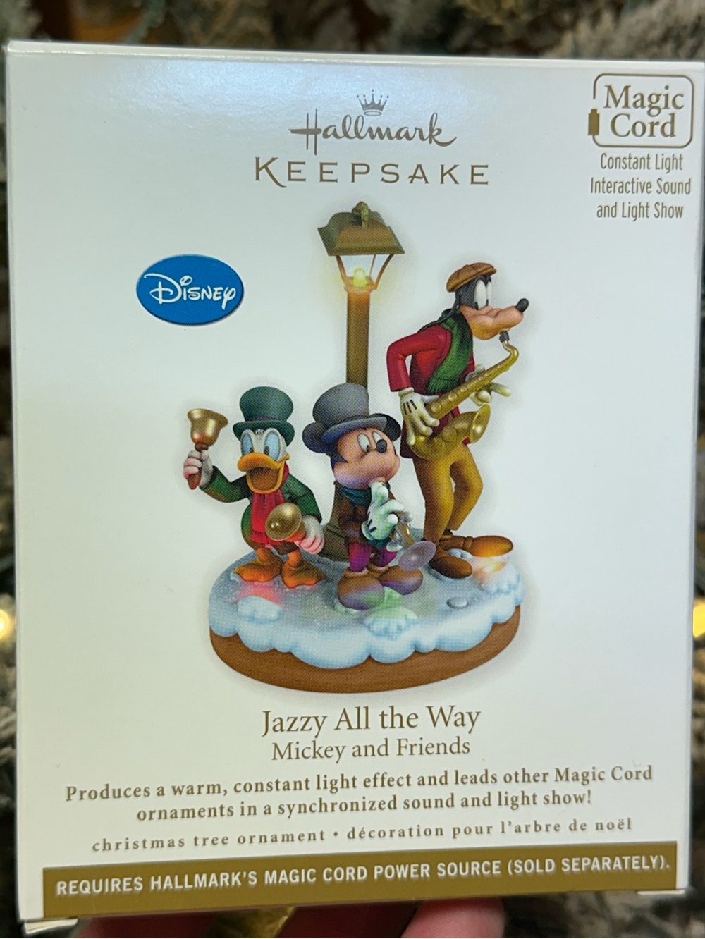 2011 Hallmark Jazzy All the Way Mickey & Friends Disney Magic Cord Ornament